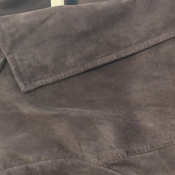 Chocolate Brown Suede Fitted Jacket - Never Worn - Picture 15 of 16